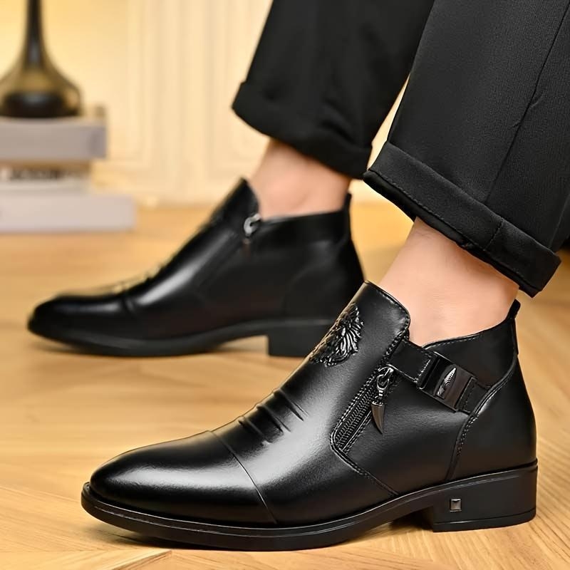 Mocasini bărbăți din denim, imprimeu animal, cu înălțime joasă, vârf ascuțit, talpă plată