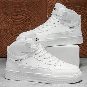 Ανδρικά παπούτσια skate με μεσαίο ύψος − PU άνω μέρος, διχτυωμένη επένδυση, EVA πάτος, σόλα χυτή με έγχυση