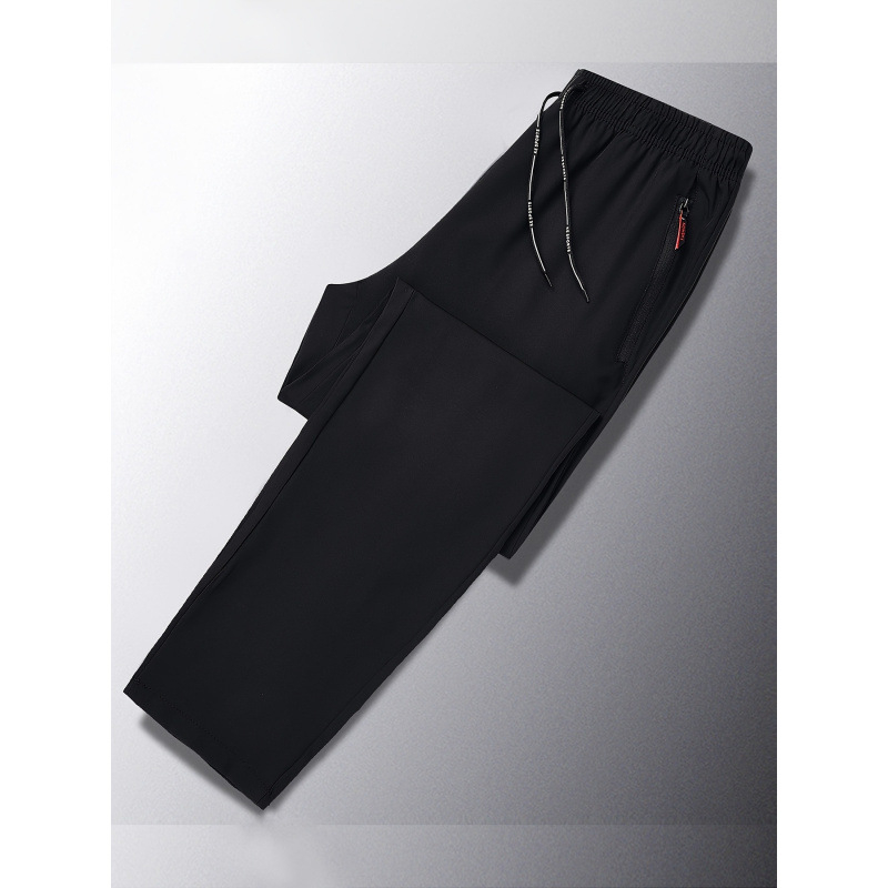 Pantaloni casual bărbați, croi lejer, țesătură Lycra, căptușeală de fleece, talie elastică, pentru toate anotimpurile