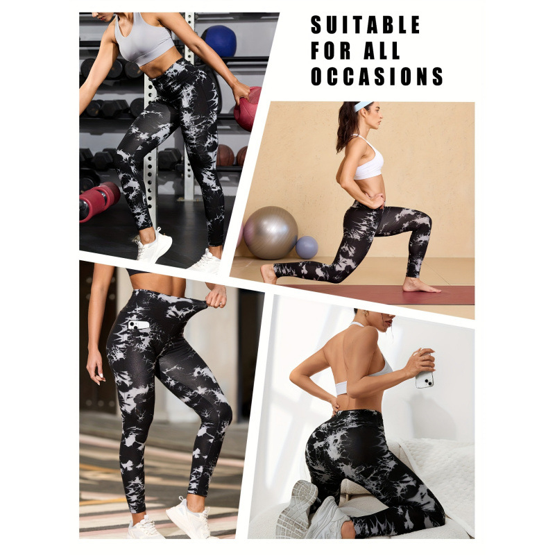 Set pantaloni yoga pentru femei, talie înaltă, controlul abdomenului, croială strânsă