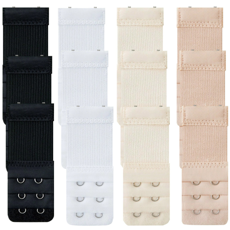 Σετ επεκτατών για το σουτιέν με τρεις σειρές και δύο αγκίστρια, μαλακό ελαστικό πολυεστέρα, μεταλλική διακόσμηση, κυκλοφόρησε φθινόπωρο 2024, μάρκα Meirting