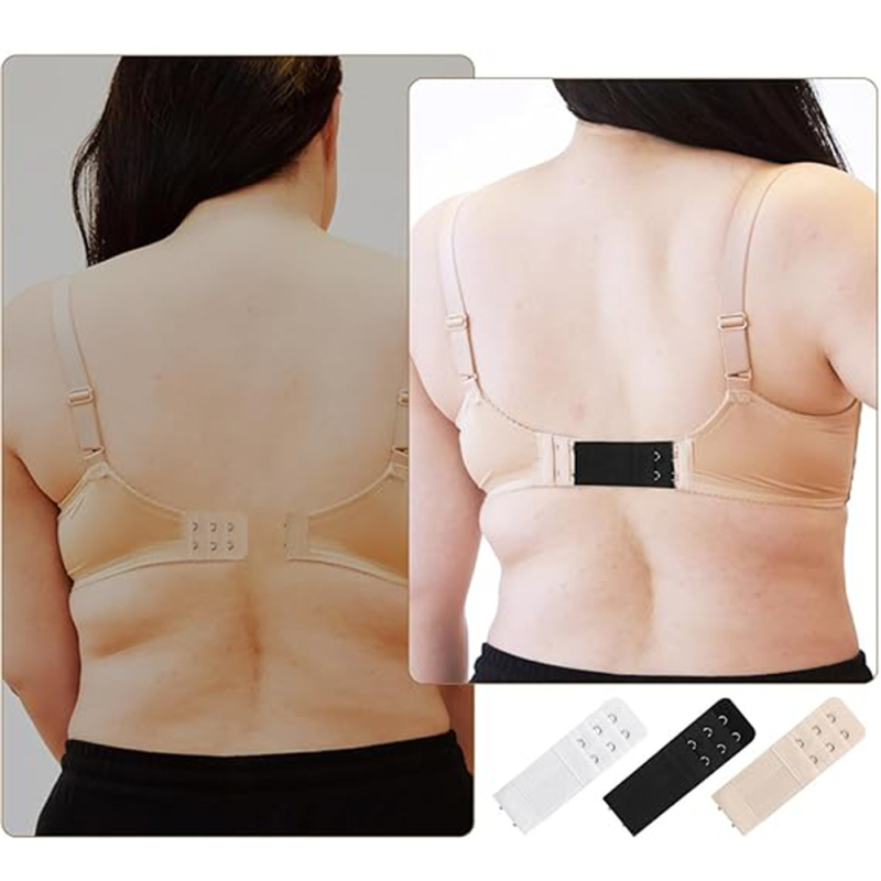 Set extensii pentru bretelele sutienului cu trei rânduri și două cârlige, material poliester, decor metalic, lansare toamnă 2024, brand Meirting