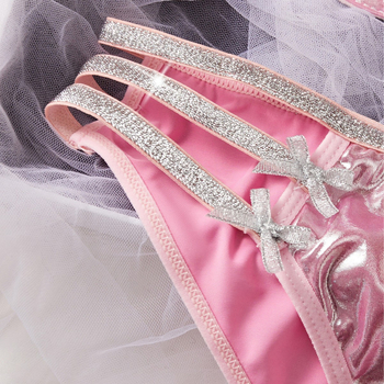 Τοπ εσωρούχων με ανοιχτή πλάτη, Gold Foil Fabric, 95% πολυεστέρας, 5% ελαστάν, Κωδικός 8916