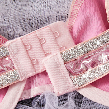 Τοπ εσωρούχων με ανοιχτή πλάτη, Gold Foil Fabric, 95% πολυεστέρας, 5% ελαστάν, Κωδικός 8916