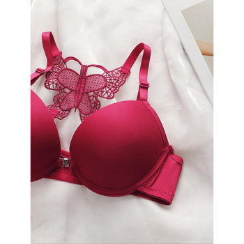 Σετ σουτιέν και εσωρούχων με τρίγωνες κάψες, με μεσαία διαμορφωμένες κάψες, επένδυση από σπάντεξ, κύριο ύφασμα 100%, αγροτικό στυλ