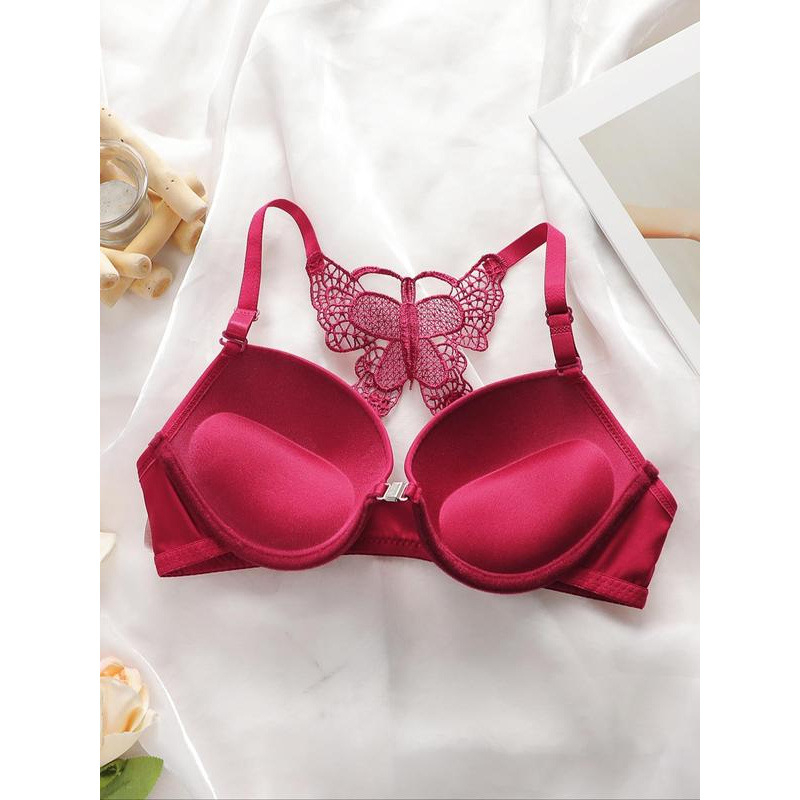 Set sutien și chiloti cupe triunghiulare, cupe modelate medii, căptușeală din spandex, material principal 100%, stil pastoral