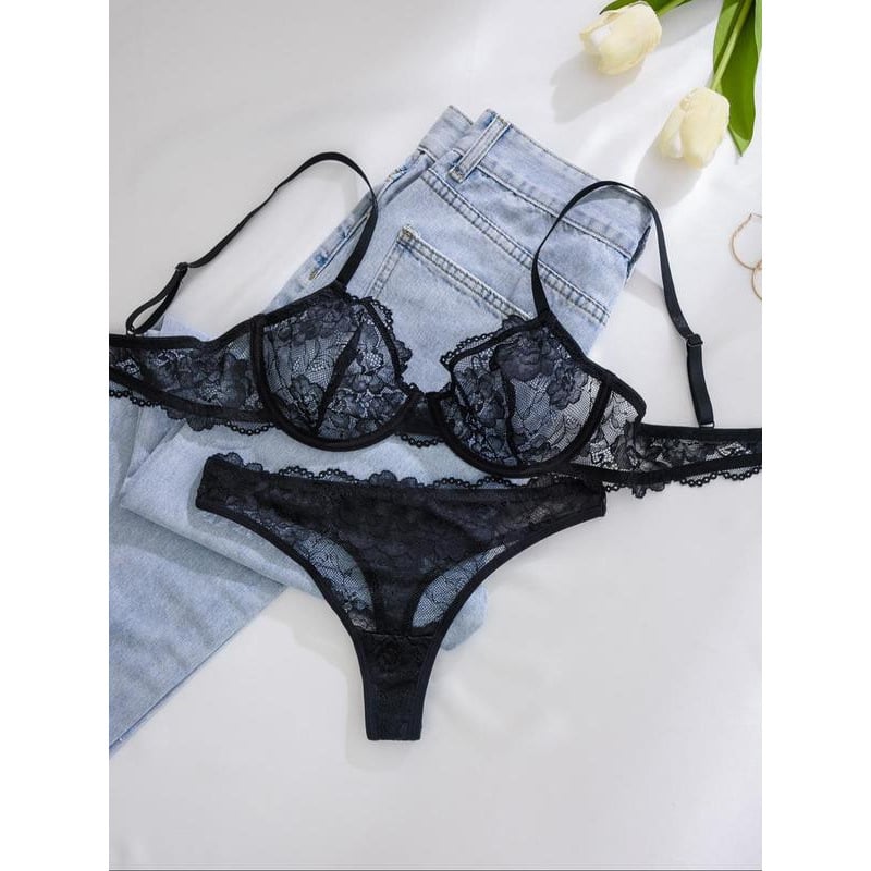 Krūštura komplekts ar trīsstūrveida kausiem, vidēji veidoti kausi, Spandex oderes, stils Back Beauty un pastoralais stils