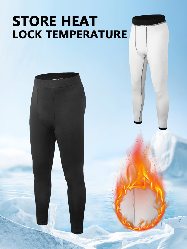 Термални флисови легинги за зима, полиестер-спандекс смес (94% полиестер, 6% спандекс), за ски и йога