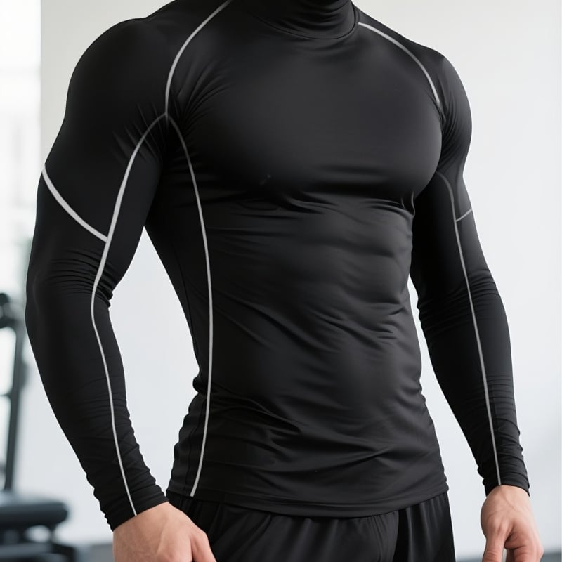 Vyriski sportiniai drabužiai fitnesui ir lauko dviračių sportui, aukštas elastingumas, greitai džiūstantis poliesteris 90%, tinka visoms sezonoms, sandėlyje