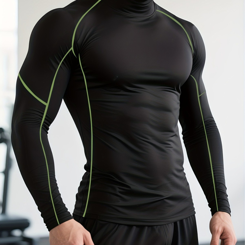 Мъжко спортно облекло за фитнес и колоездене, висока еластичност, бързосъхнещ полиестер 90%, за всички сезони, в наличност