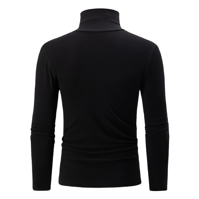 Ανδρικό διπλής όψης φλίς με λαιμό (3 τεμάχια σετ) - ακρυλικό, Mitsubishi Meiyabi Blue, υπερπαχύ 501-600 g/m2, διατήρηση θερμότητας