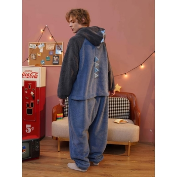 Παντελόνια ύπνου με ήμισυ φλίς, περιεκτικότητα σε βαμβάκι κάτω από 30%, στυλ καρτούν, άνοιξη 2025