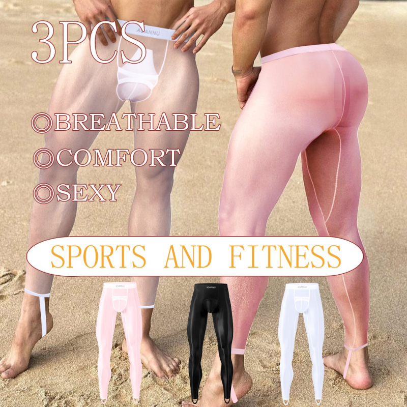 ADANNU Férfi nejlon hálószövetes alsónadrág AD776 — felhajtja a feneket, láthatatlan, vékony anyag, 50–70% nejlon