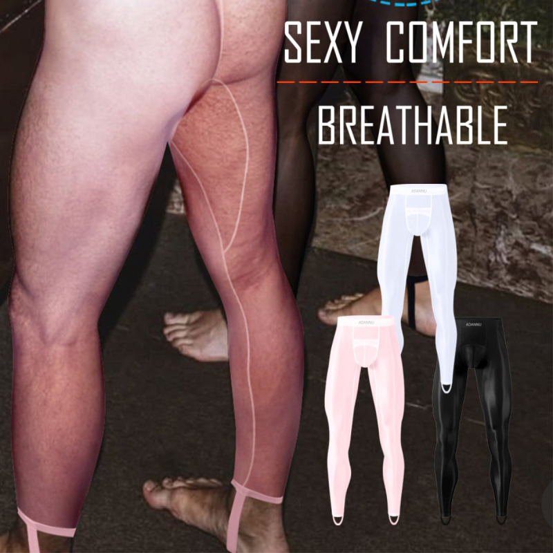 ADANNU Férfi nejlon hálószövetes alsónadrág AD776 — felhajtja a feneket, láthatatlan, vékony anyag, 50–70% nejlon