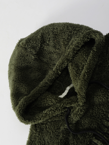 Унисекс суитшърт с качулка и V-образно деколте, дълги ръкави, свободен силует, полиестер 96%+