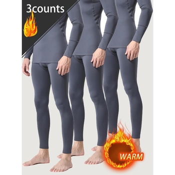 Ανδρικό σετ θερμικών παντελόνιών συμπίεσης (3 τεμάχια) — ύφασμα Mitsubishi Meryl / ακρυλικό, υπερ-παχύ 501–600 g/m², θερμική λειτουργία, κωδικός zk1731025008261763569