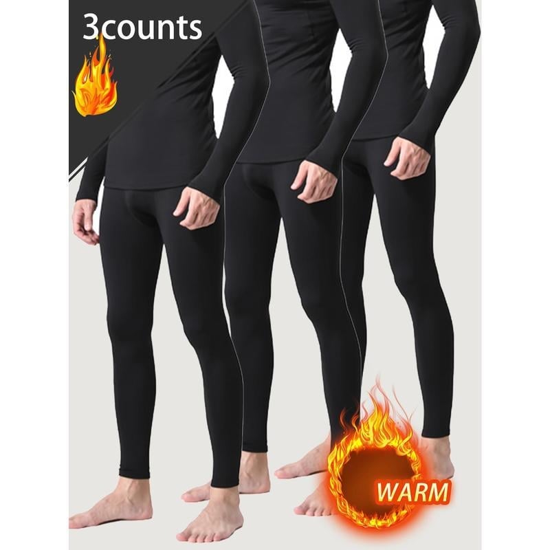 Vyrų terminių kompresinių kelnių komplektas (3 dalių) — audinys Mitsubishi Meryl / akrilų mišinys, ultra storas 501–600 g/m², terminė funkcija, prekės kodas zk1731025008261763569