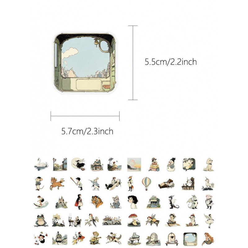 Manga-stílusú átlátszó matricák háziállatoknak — Modell T4702, Cikkszám sh72771928, Márka: Other, Stílus: Nordic, Nyomtatás