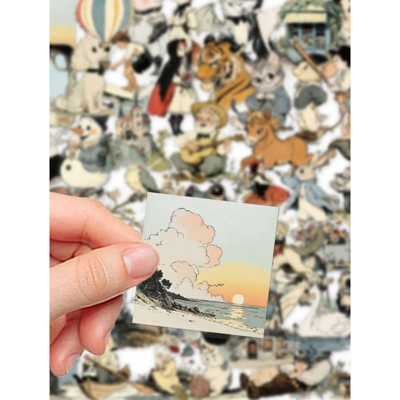 Manga-stílusú átlátszó matricák háziállatoknak — Modell T4702, Cikkszám sh72771928, Márka: Other, Stílus: Nordic, Nyomtatás