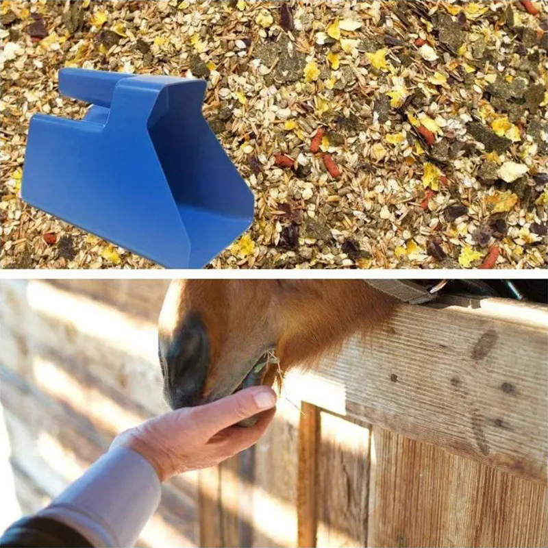 Κουτάλι ταΐσματος αλόγου από PP με εργονομική λαβή, ανθεκτικό, χειροκίνητο ταΐσμα