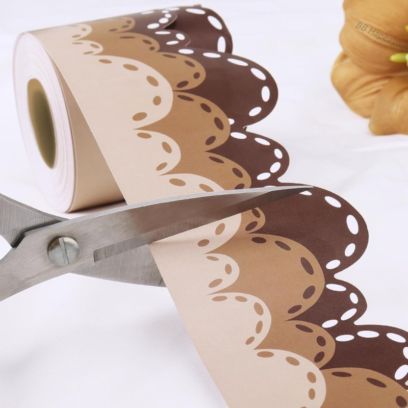 Stiker de bordură pentru tablă de anunțuri, pentru clasă și birou, formă neregulată, hârtie acoperită, adeziv umed, articol ZC62, model HC