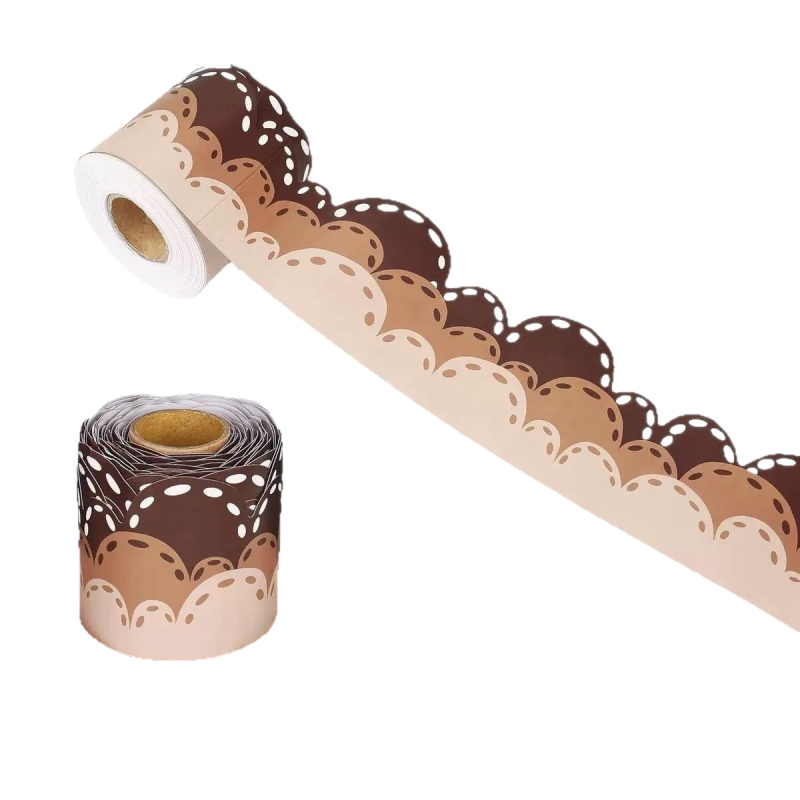 Stiker de bordură pentru tablă de anunțuri, pentru clasă și birou, formă neregulată, hârtie acoperită, adeziv umed, articol ZC62, model HC