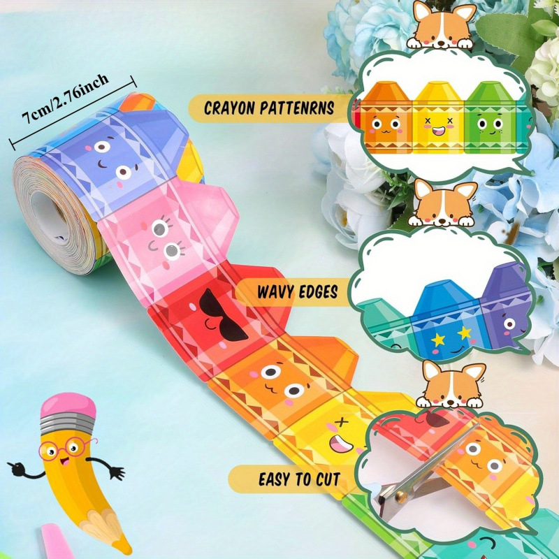 Decorațiune pentru clasă - ramă auto-adezivă pentru desene cu creion pe hârtie, cod produs jd601101790797552, accesorii de decor pentru spațiu, stil: altul