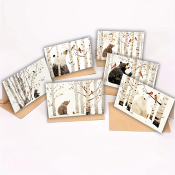 Σετ 6 τεμαχίων με θεματολογία αρκούδας και ποικίλα μοτίβα — Κωδικός προϊόντος jd601099702113934