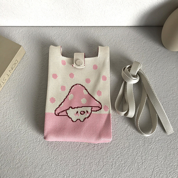 Чанта за телефон от полиестер, с открит връх, вертикална квадратна форма, за жени, уличен стил