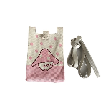 Чанта за телефон от полиестер, с открит връх, вертикална квадратна форма, за жени, уличен стил