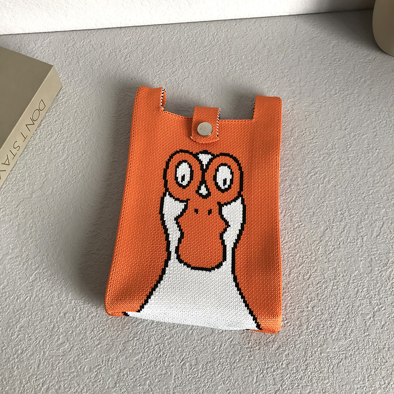 Poliészter mobiltelefon-táska, nyitott felsőrésszel, függőleges négyszögletes forma, nőknek, utcai stílus