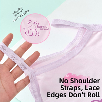 Mergaitėms be rankovių liemenėlė – 95% medvilnė, cartoon raštas, švelnus audinys, vaikams