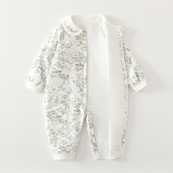 Ρομπέρ νεογέννητου από βαμβάκι, λεπτό, 100% βαμβάκι, με κλείσιμο σε μια σειρά, κατάλληλο για άνοιξη, φθινόπωρο και χειμώνα.