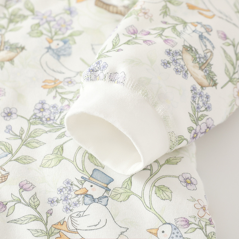 Ρομπέρ νεογέννητου από βαμβάκι, λεπτό, 100% βαμβάκι, με κλείσιμο σε μια σειρά, κατάλληλο για άνοιξη, φθινόπωρο και χειμώνα.