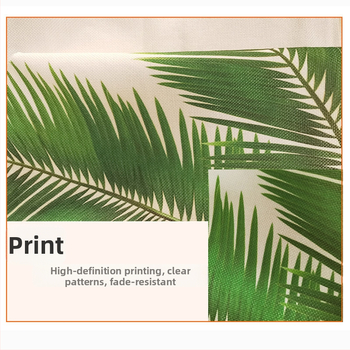 Завеса за врата – Корейски стил, текстилна завеса с модел растения, полиестер, подходяща за дневна, спалня и кабинет