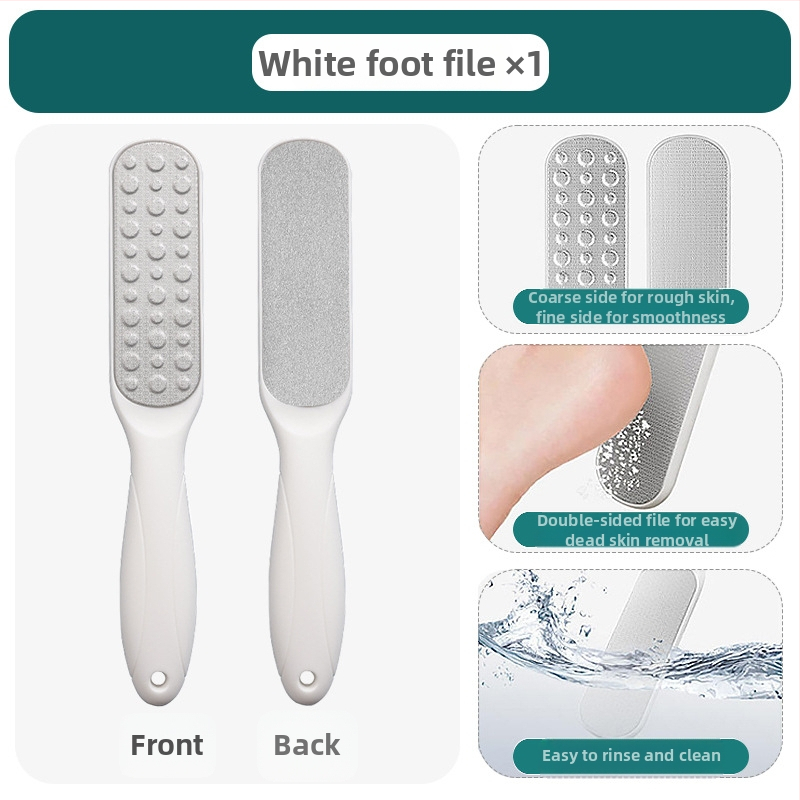 Διπλής όψεως λίμα ποδιών από ανοξείδωτο ατσάλι – εργαλείο περιποίησης ποδιών με οβάλ κεφαλή λείανσης και γυαλόχαρτο, κουτί 200 τεμάχια