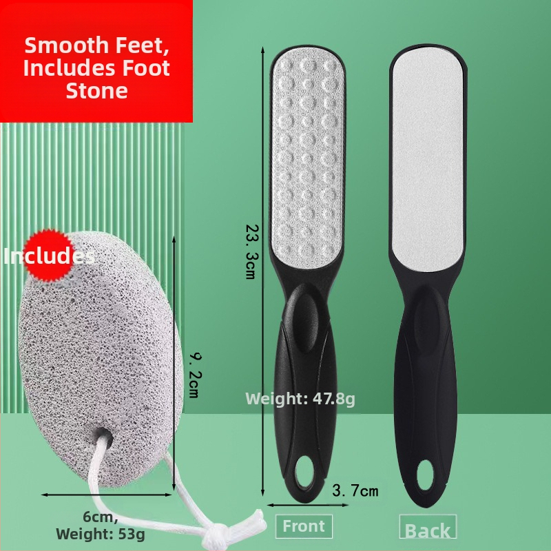 Διπλής όψεως λίμα ποδιών από ανοξείδωτο ατσάλι – εργαλείο περιποίησης ποδιών με οβάλ κεφαλή λείανσης και γυαλόχαρτο, κουτί 200 τεμάχια