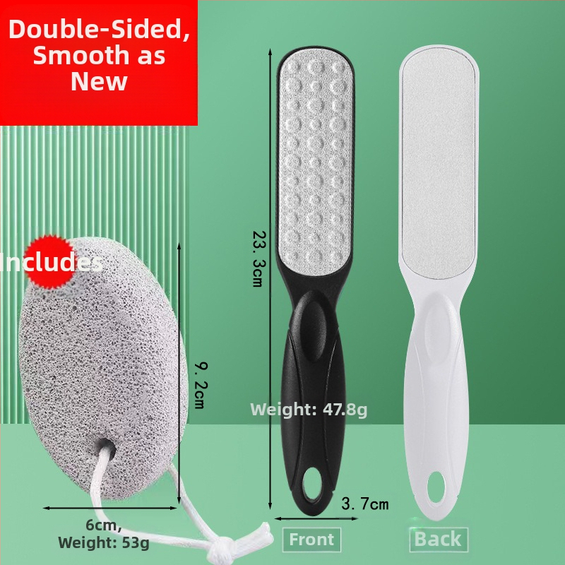 Διπλής όψεως λίμα ποδιών από ανοξείδωτο ατσάλι – εργαλείο περιποίησης ποδιών με οβάλ κεφαλή λείανσης και γυαλόχαρτο, κουτί 200 τεμάχια