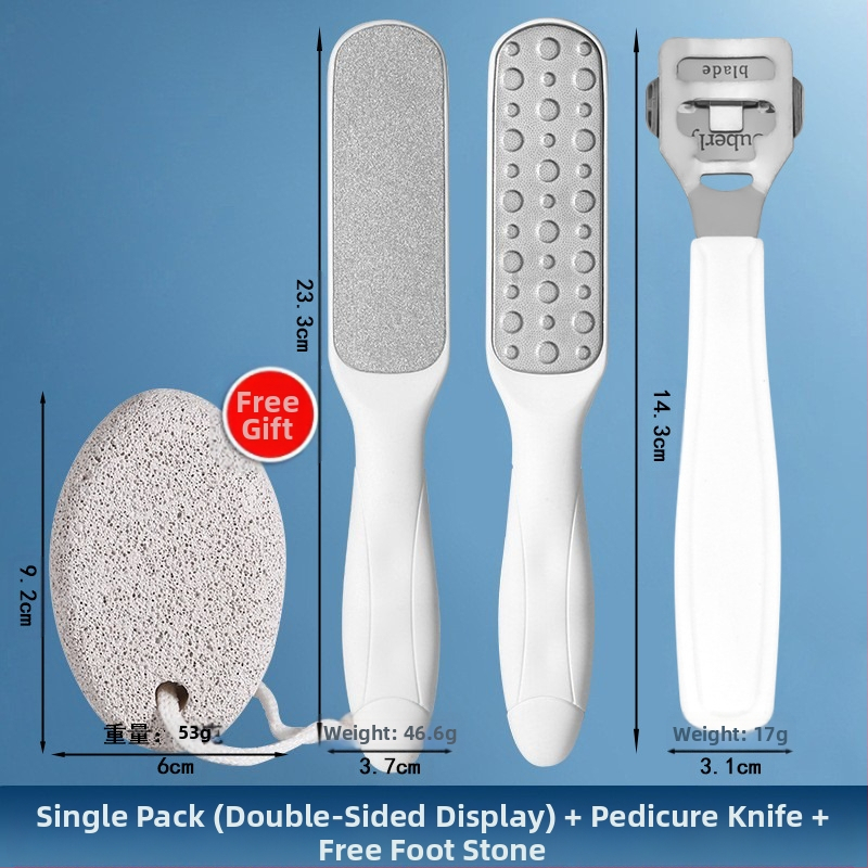 Διπλής όψεως λίμα ποδιών από ανοξείδωτο ατσάλι – εργαλείο περιποίησης ποδιών με οβάλ κεφαλή λείανσης και γυαλόχαρτο, κουτί 200 τεμάχια