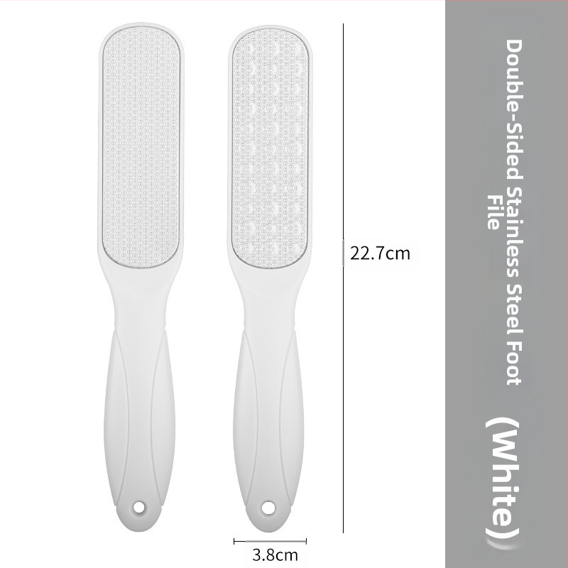 Διπλής όψεως λίμα ποδιών από ανοξείδωτο ατσάλι – εργαλείο περιποίησης ποδιών με οβάλ κεφαλή λείανσης και γυαλόχαρτο, κουτί 200 τεμάχια