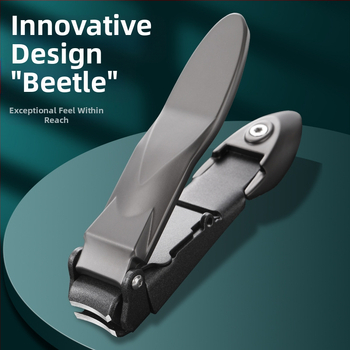 Νυχοκόπτης αντιεκτόξευσης με βιομιμητικό σχέδιο τζίτζικας, ανοξείδωτο ατσάλι και κράμα τιτάνιο, φορητό εργαλείο περιποίησης νυχιών