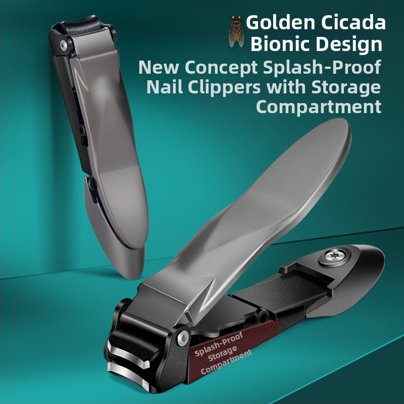 Nago kirpimo įrankis su antišliukimo dizainu – cikados biomimetikos dizainas, nerūdijantis plienas ir titano lydinys, nešiojamas manikiūro įrankis