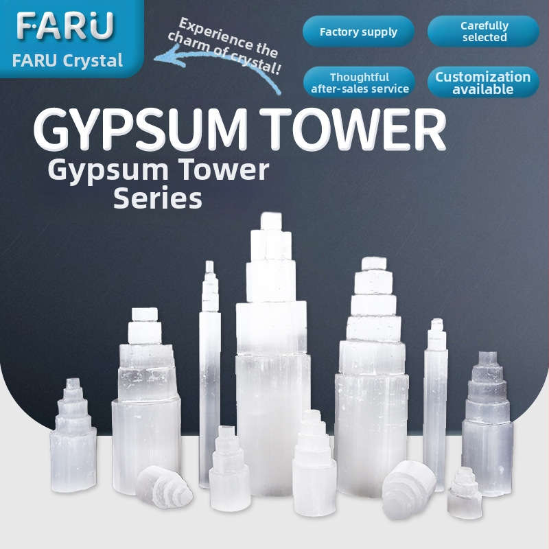 Enerģijas kolonnas luktura dekoram ar caurlaidīgu ģipsi un kristāla apdari; Fanru Crystal; Ģeometrija