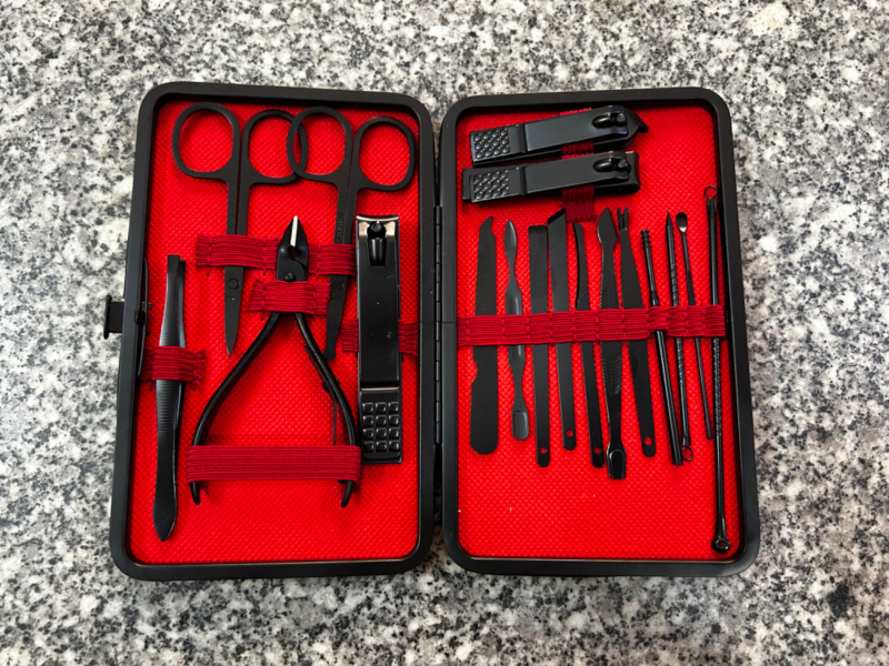 Set alata za njegu noktiju s motivom trave — za manikuru i pedikuru, za kućnu upotrebu, podrijetlo Guangdong