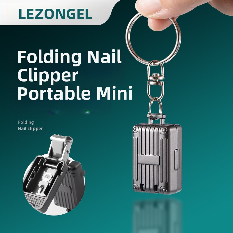 Sulankstomas nagų kirpimo įrankis iš nerūdijančio plieno, nešiojamas manikiūro įrankis, plokščias atidarymas