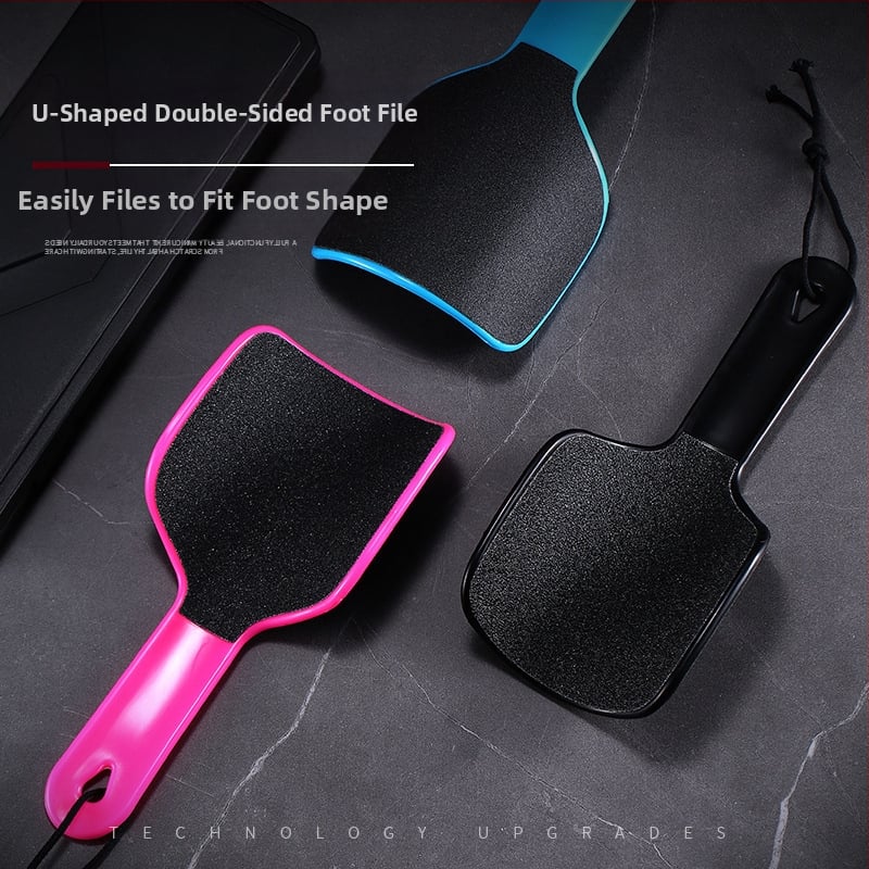 Λίμα ποδιών με U-σχήμα, Haoniu, PP υλικό, οβάλ λίθος λείανσης, συσκευασία 500 τεμάχια