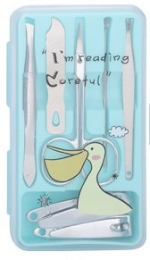 7-dijelni set za njegu noktiju u kutiji od nehrđajućeg čelika s elektroplatiranim završetkom