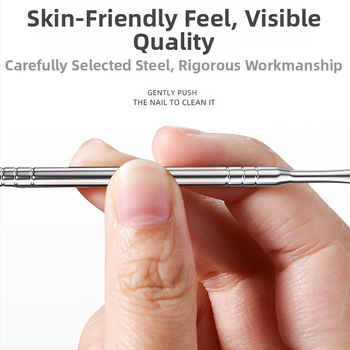 Διπλού κεφαλιού νυχοκόπτης από ανοξείδωτο ατσάλι για περιποίηση παρανυχίδων και νεκρού δέρματος — φορητό οικιακό σετ περιποίησης νυχιών