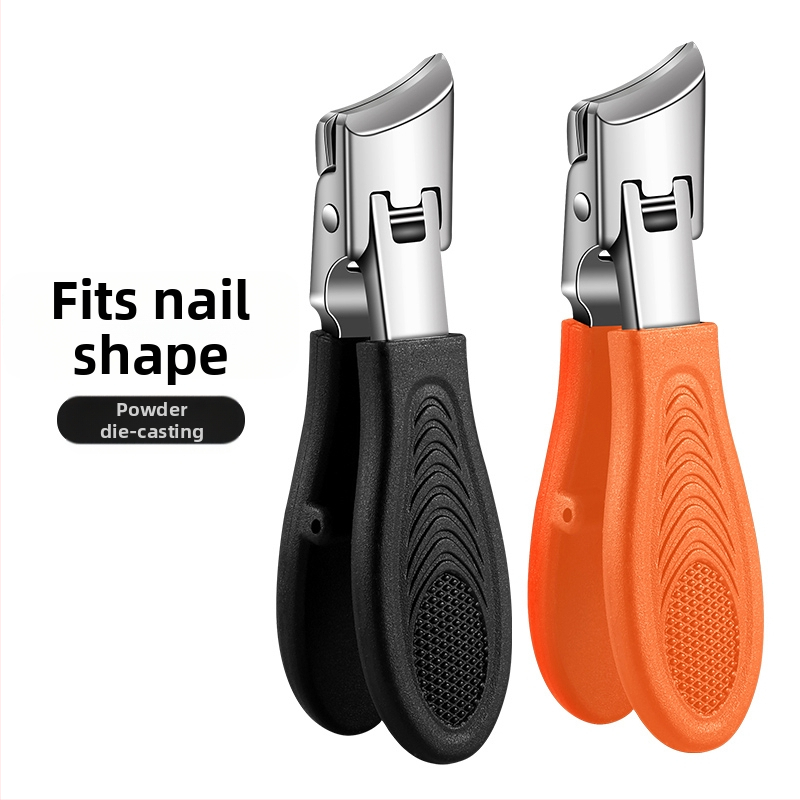Kliešte na nechty na nohy s veľkým otvorom, proti striekaniu, šikmé čeľuste, plast + nerezová oceľ