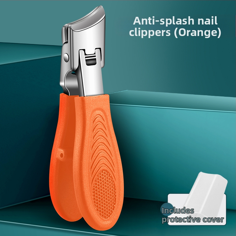 Kliešte na nechty na nohy s veľkým otvorom, proti striekaniu, šikmé čeľuste, plast + nerezová oceľ